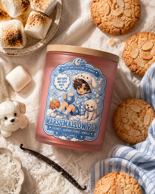Marshmallow Pup Candle