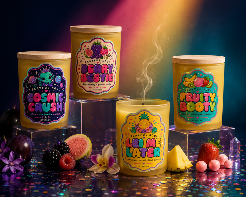 Playful Soul candle collection