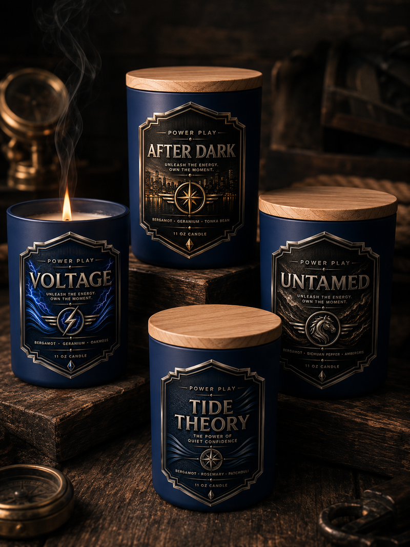Power Play candle collection