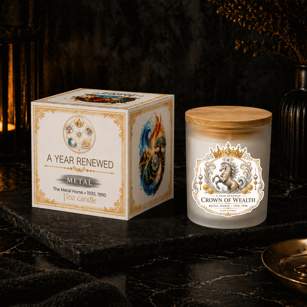 Metal – Crown of Wealth | A Year Renewed | 11 oz Coconut Soy Candle