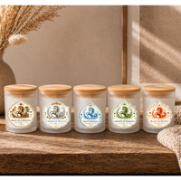 Luxury 5 Candle Gift Set – 5 Element Candle Bundle (Fire, Water, Earth, Wood, Metal) – Soy Wax Mini Candles 5.5 oz – Spiritual Home Decor