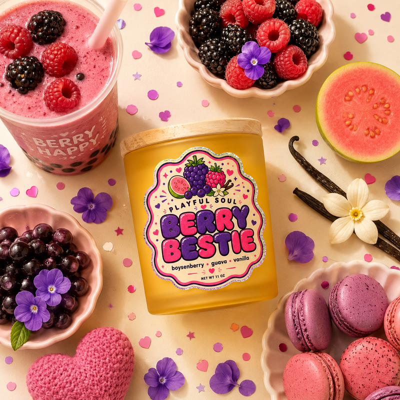 Berry Bestie Candle — Mixed Berry & Vanilla | Playful Soul Collection