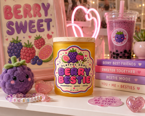 Berry Bestie Candle — Mixed Berry & Vanilla | Playful Soul Collection