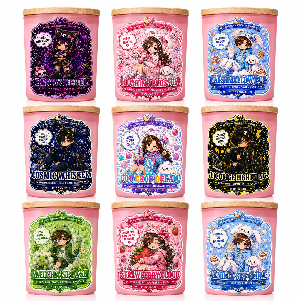 Glow Gang 9 Candle Bundle | Complete Collection Sampler Set (3 oz)