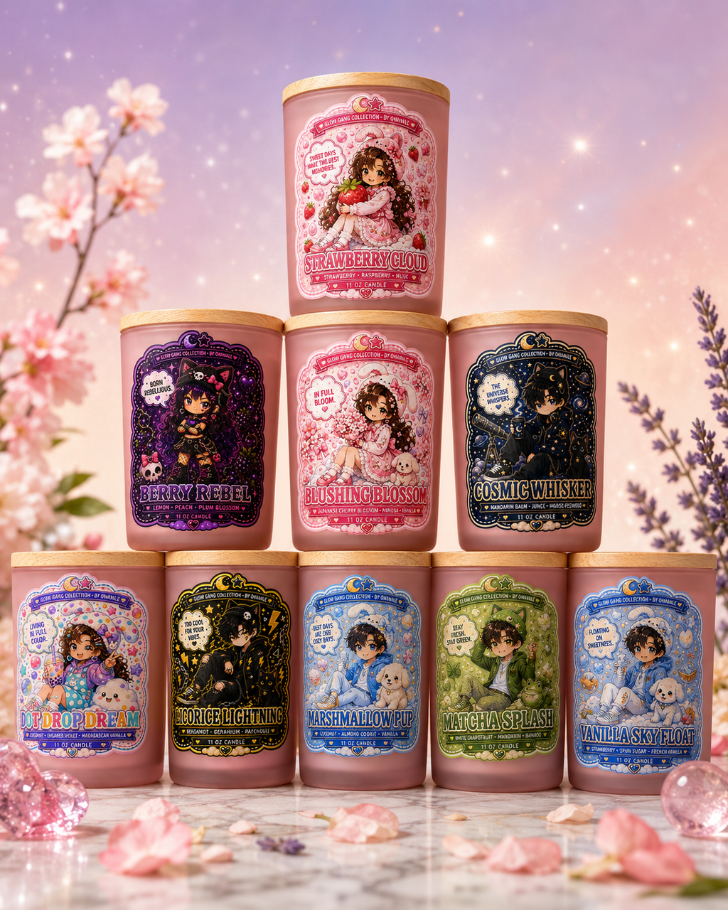 Glow Gang 9 Candle Bundle | Complete Collection Sampler Set (3 oz)
