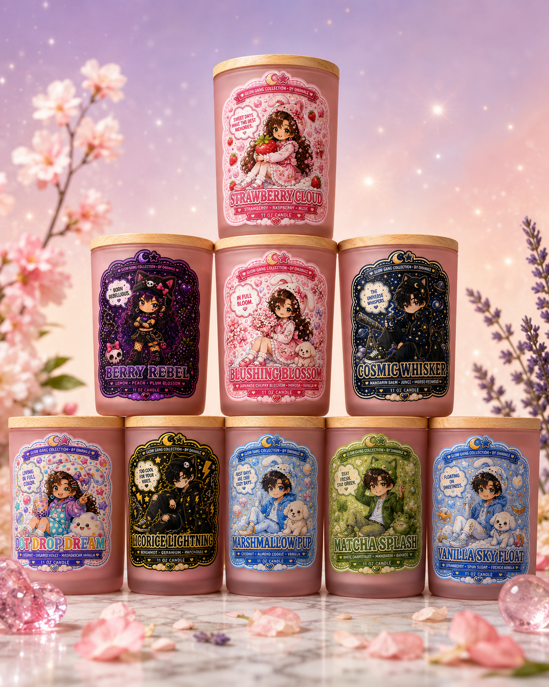 Glow Gang 9 Candle Bundle | Complete Collection Sampler Set (3 oz)