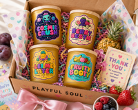 Playful Soul 4 Candle Bundle — Fruity Coconut Soy Candle Set | Playful Soul Collection