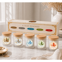 Luxury 5 Candle Gift Set – 5 Element Candle Bundle (Fire, Water, Earth, Wood, Metal) – Soy Wax Mini Candles 5.5 oz – Spiritual Home Decor
