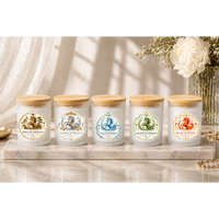 Luxury 5 Candle Gift Set – 5 Element Candle Bundle (Fire, Water, Earth, Wood, Metal) – Soy Wax Mini Candles 5.5 oz – Spiritual Home Decor