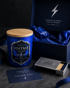 Voltage Candle | Citrus, Amber & Cedar Luxury Candle | Power Play Collection