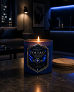 Voltage Candle | Citrus, Amber & Cedar Luxury Candle | Power Play Collection