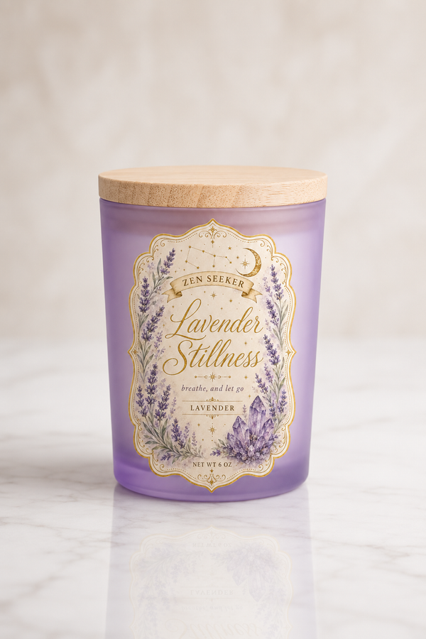 Lavender Stillness Candle — Pure Lavender Aromatherapy | Zen Seeker Collection