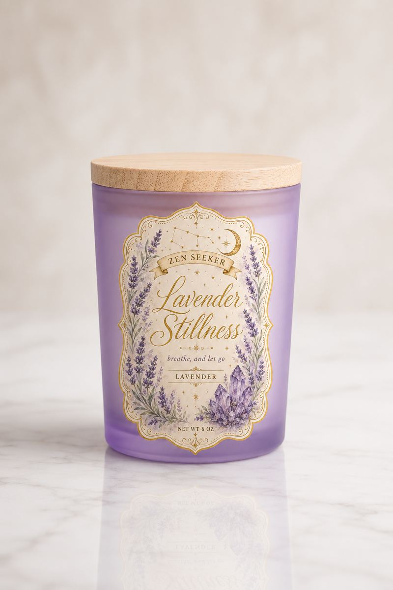 Lavender Stillness Candle — Pure Lavender Aromatherapy | Zen Seeker Collection
