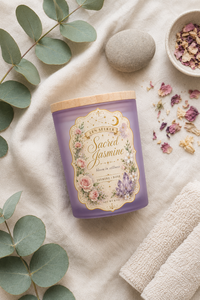 Sacred Jasmine Candle — Jasmine & Rose Aromatherapy | Zen Seeker Collection