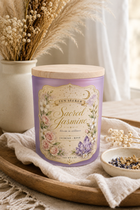 Sacred Jasmine Candle — Jasmine & Rose Aromatherapy | Zen Seeker Collection